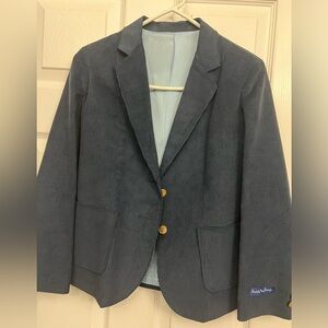 Young boys size 12 navy blue corduroy blue jacket